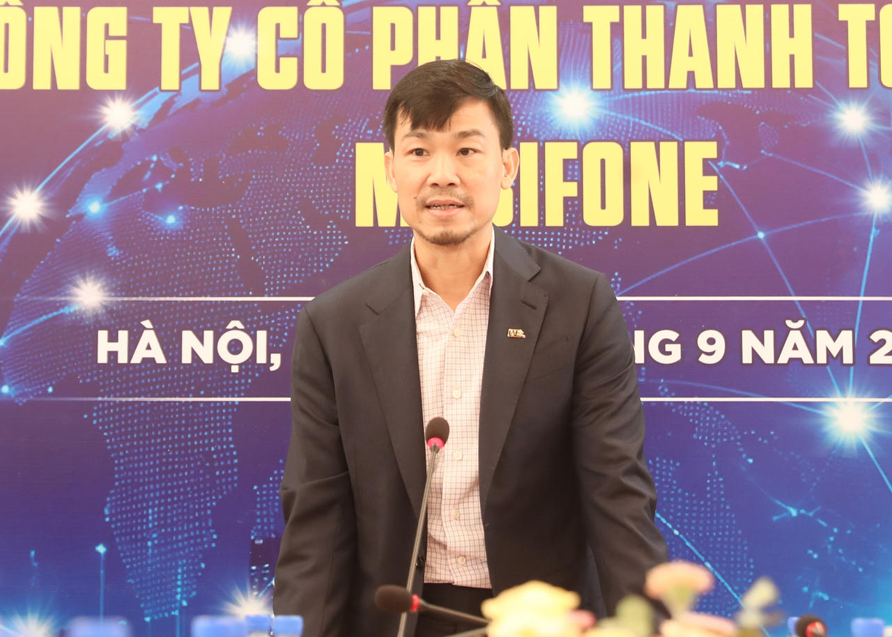 Ông Phan Thanh Sơn, Tổng Giám đốc Công ty Cổ phần Thanh toán số MobiFone phát biểu