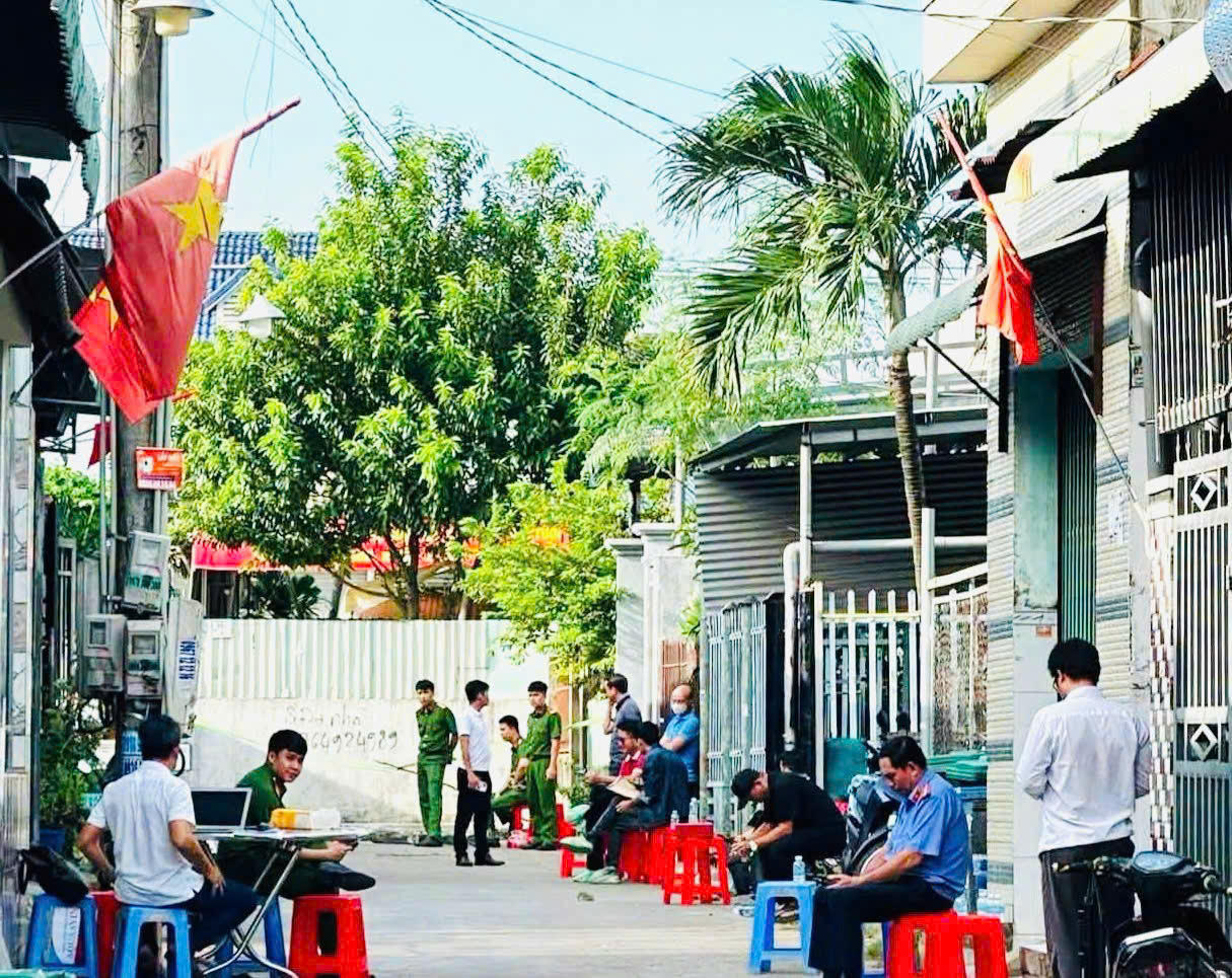 Hiện trường xảy ra vụ án. Ảnh: Tiến Dũng.