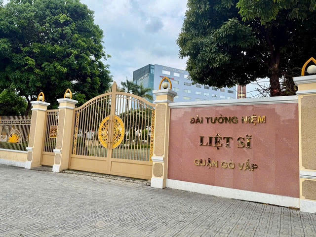 Khu vực Đài tưởng niệm liệt sĩ Gò Vấp (cũ) nay tại số 182 Nguyễn Văn Lượng, phường An Nhơn, TP HCM. (Ảnh: Bộ Tư lệnh TP HCM)