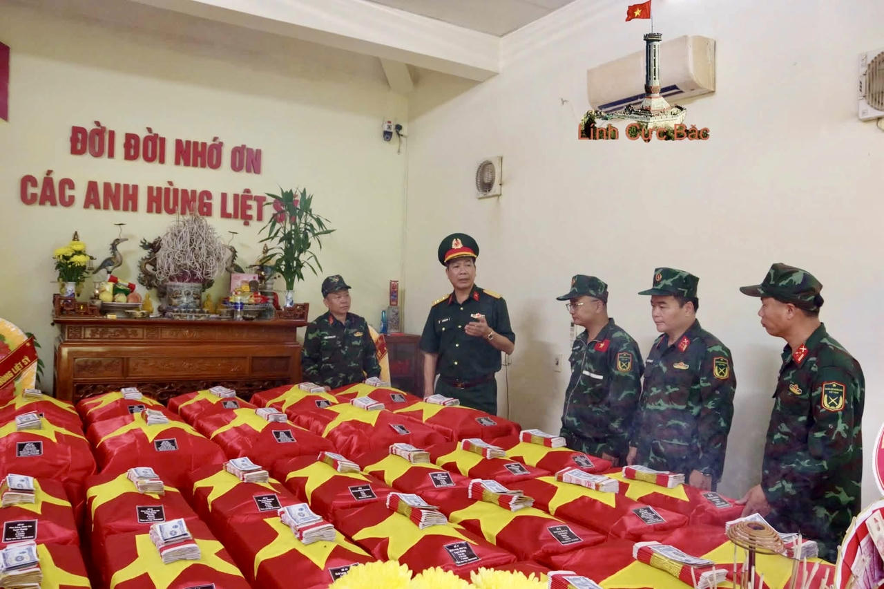 Cất bốc, quy tập 69 hài cốt liệt sĩ tại xã Thanh Thủy
