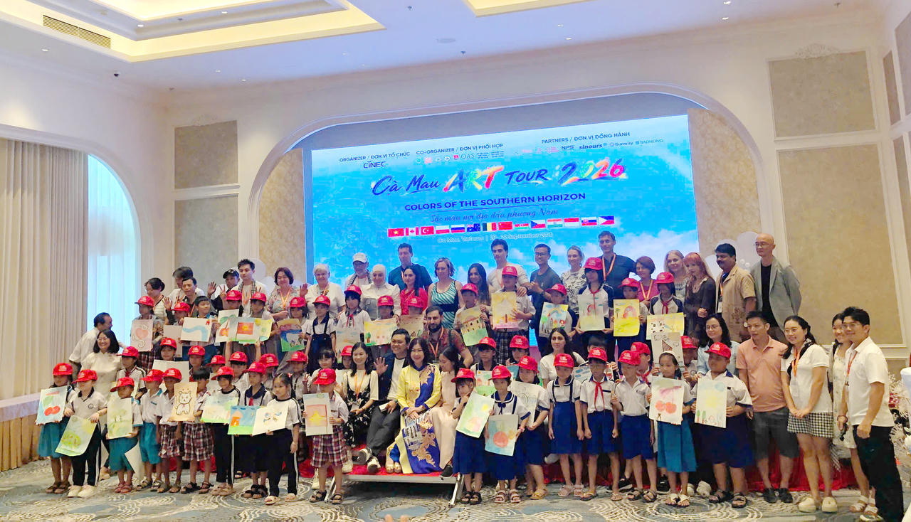 Hơn 50 họa sĩ, nghệ sĩ 14 quốc gia tham gia Cà Mau Art Tour 2026 