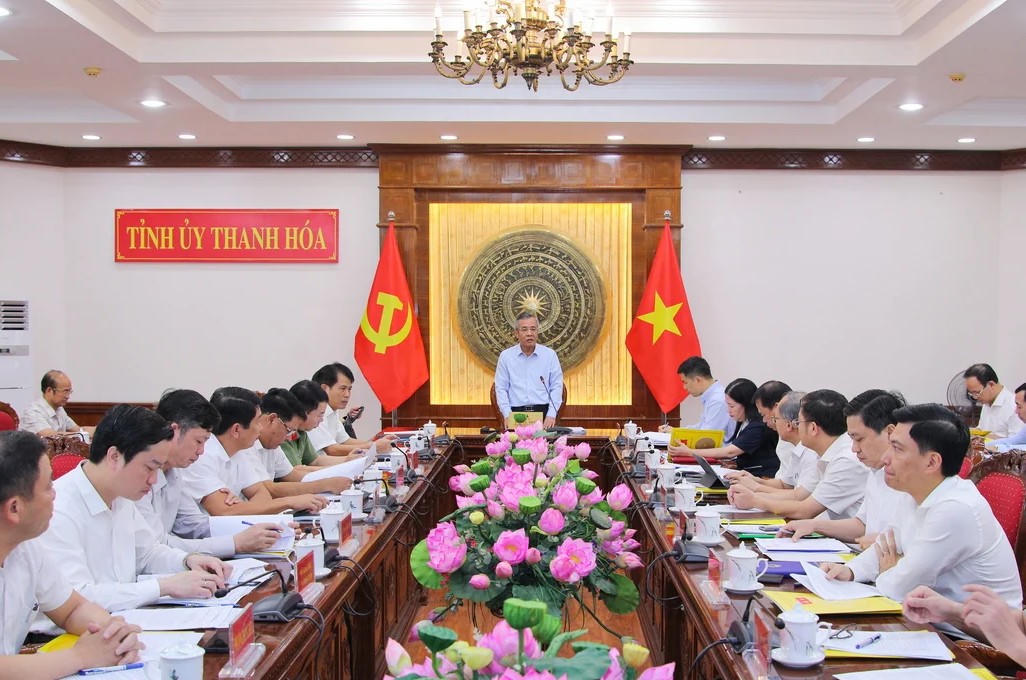 Bí thư Tỉnh ủy Thanh Hóa Lê Đức Thái làm việc với 7 phường trung tâm (Ảnh: MH).
