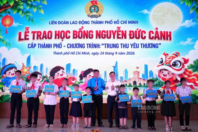 TP Hồ Chí Minh: Trao học bổng Nguyễn Đức Cảnh, tiếp sức con đoàn viên vượt khó