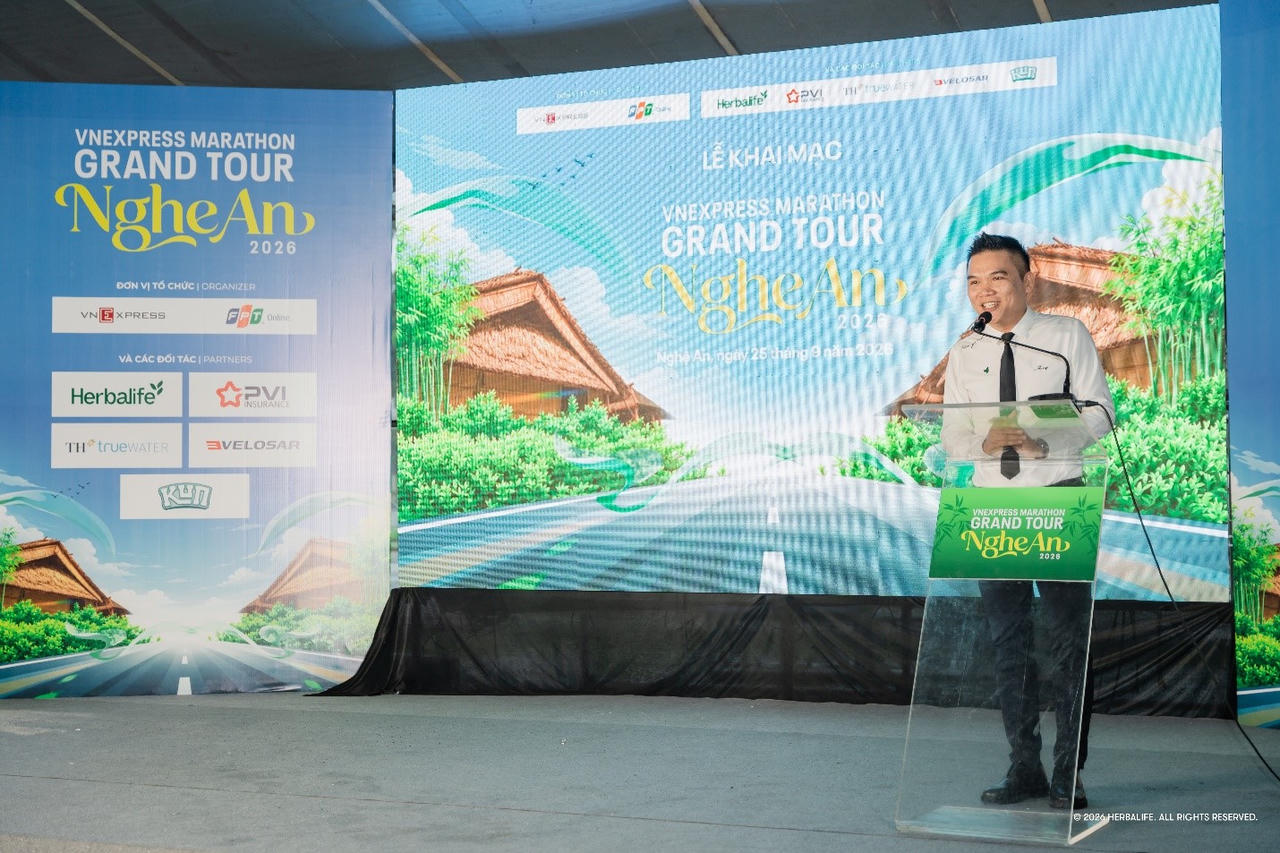 Herbalife Việt Nam đồng hành cùng VnExpress Marathon Grand Tour Nghệ An 2026 với vai trò Nhà tài trợ Kim cương