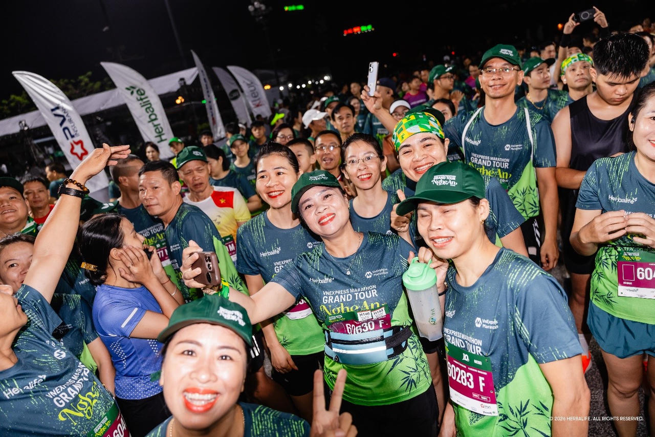 Herbalife Việt Nam đồng hành cùng VnExpress Marathon Grand Tour Nghệ An 2026 với vai trò Nhà tài trợ Kim cương
