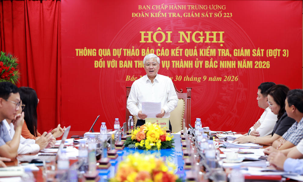 Thông qua dự thảo báo cáo kết quả kiểm tra, giám sát đợt 3 đối với Ban Thường vụ Thành ủy Bắc Ninh