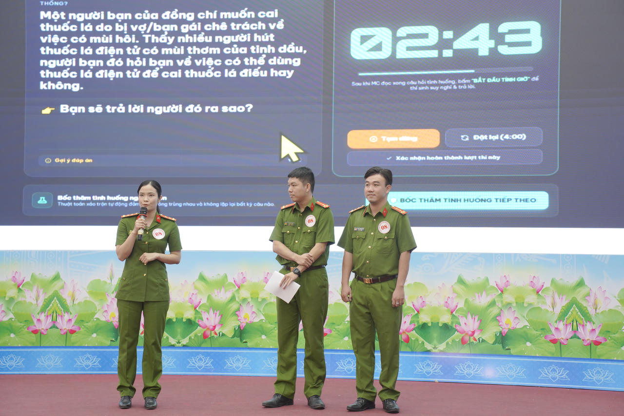 Sáng tạo mô hình nâng cao kiến thức pháp luật về phòng, chống tác hại thuốc lá trong lực lượng công an