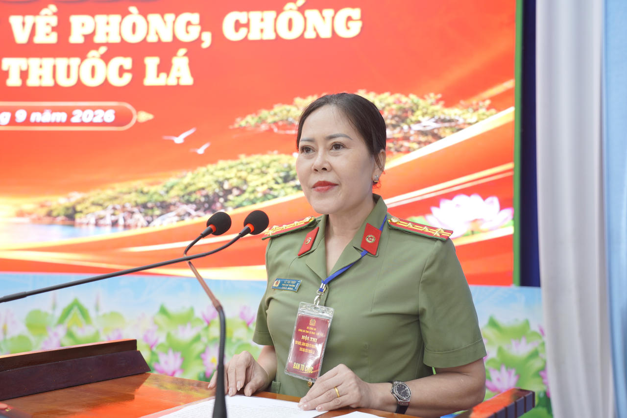 Đại tá Lê Thị Thủy phát biểu chỉ đạo (Ảnh: H.Đ).