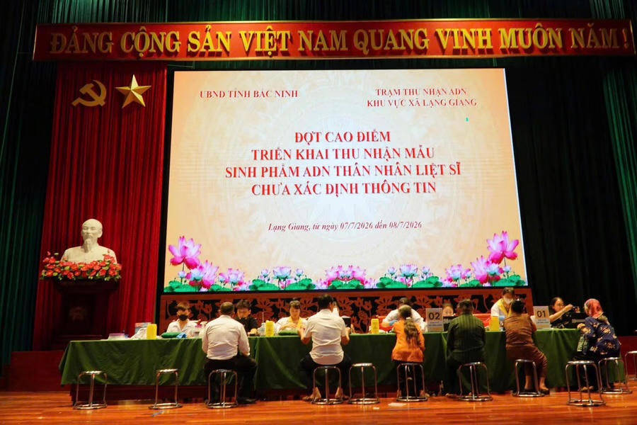 Bắc Ninh chuẩn bị đợt 2 thu nhận mẫu ADN thân nhân liệt sĩ