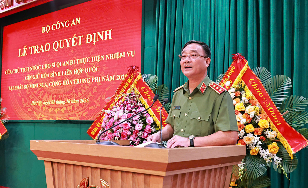 Thứ trưởng Phạm Thế Tùng phát biểu tại buổi lễ (Ảnh: LL GGHB cung cấp)