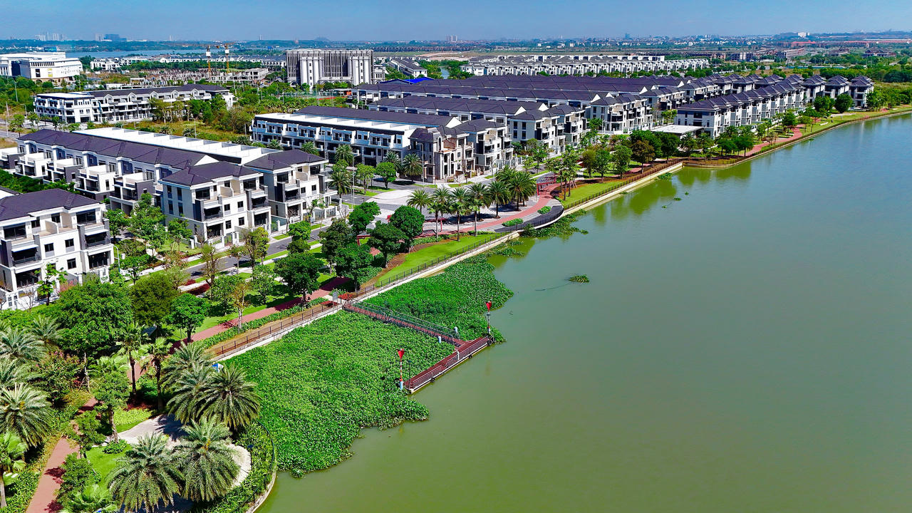 Một góc dự án Khu đô thị Aqua Riverside City thuộc đô thị Aqua City đã hoàn thiện, đưa vào vận hành. (Ảnh: Novaland)