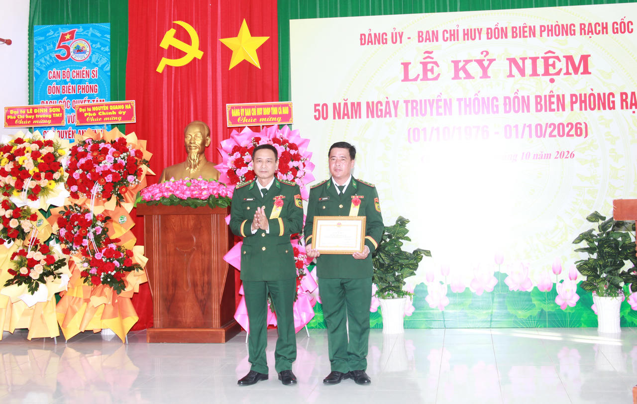 Đồn Biên phòng Rạch Gốc phát huy truyền thống, vững bước chặng đường mới