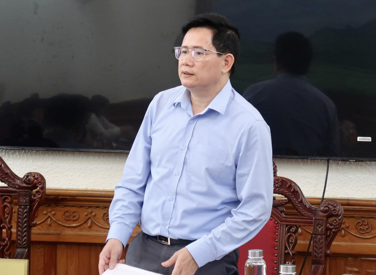 Vụ trưởng Vụ Hợp tác quốc tế Nguyễn Hữu Huyên phát biểu tại buổi làm việc.
