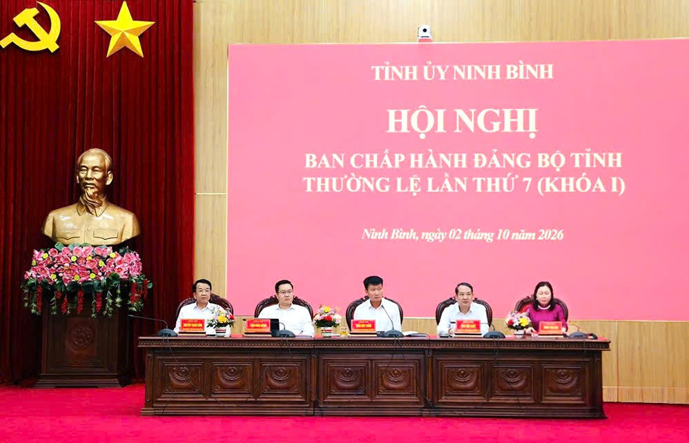 Ban chấp hành Đảng bộ tỉnh Ninh Bình tổ chức Hội nghị thường lệ tháng 10 năm 2026