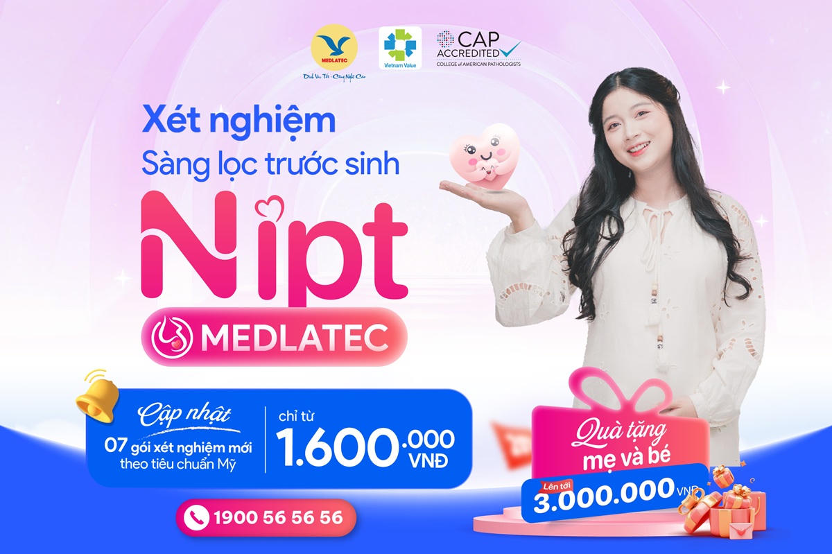 Nhiều quà tặng hấp dẫn dành cho mẹ bầu khi thực hiện NIPT tại MEDLATEC.