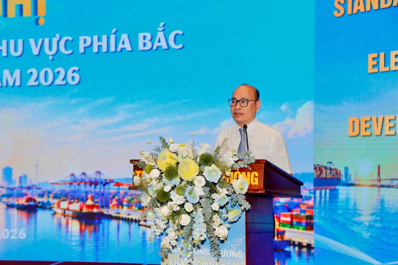 Thứ trưởng Bộ Công Thương Lương Hoàng Thái phát biểu khai mạc Hội nghị. (ảnh Đàm Thanh)