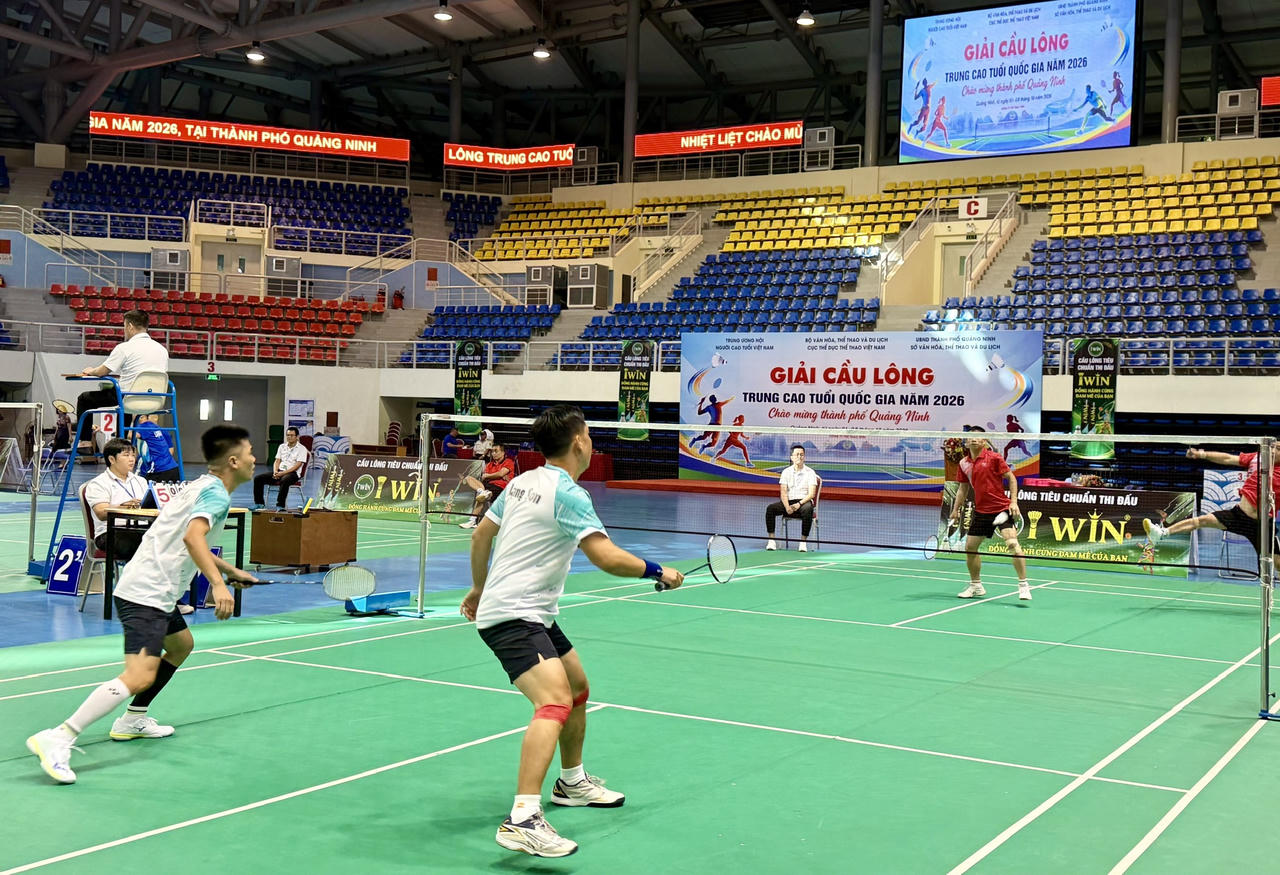 Quảng Ninh tổ chức Giải Cầu lông trung cao tuổi quốc gia năm 2026