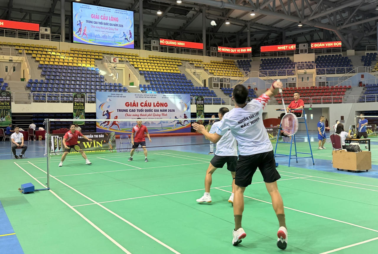 Quảng Ninh tổ chức Giải Cầu lông trung cao tuổi quốc gia năm 2026