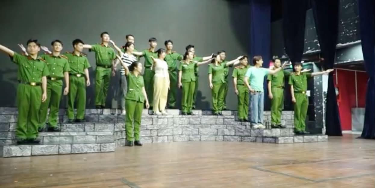 Một tiết mục trong tổng duyệt Chương trình.