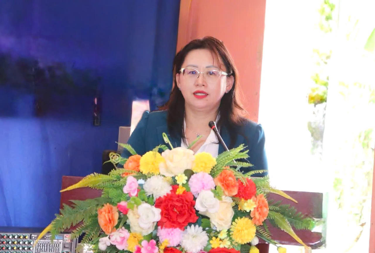 Bà Giàng Thị Dung - Phó Bí thư Tỉnh ủy, Trưởng Đoàn đại biểu Quốc hội tỉnh Lào Cai. (Ảnh: Nguyễn Hải)
