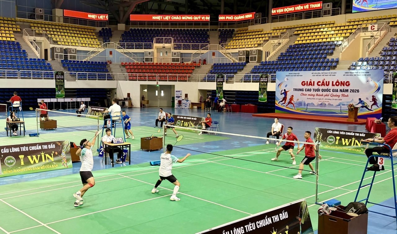 Quảng Ninh tổ chức Giải Cầu lông trung cao tuổi quốc gia năm 2026