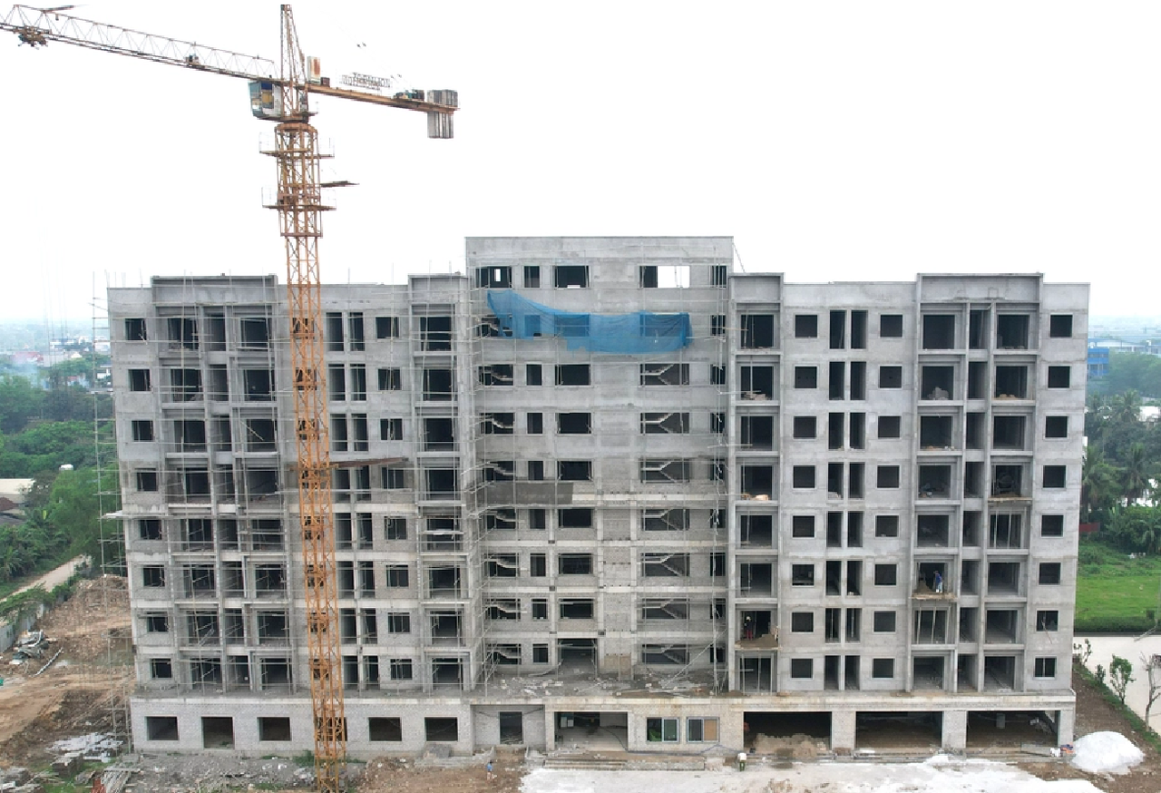 Ninh Bình cũng đang tăng tốc thực hiện nhà ở xã hội đảm bảo đời sống công nhân. (Ảnh NH)
