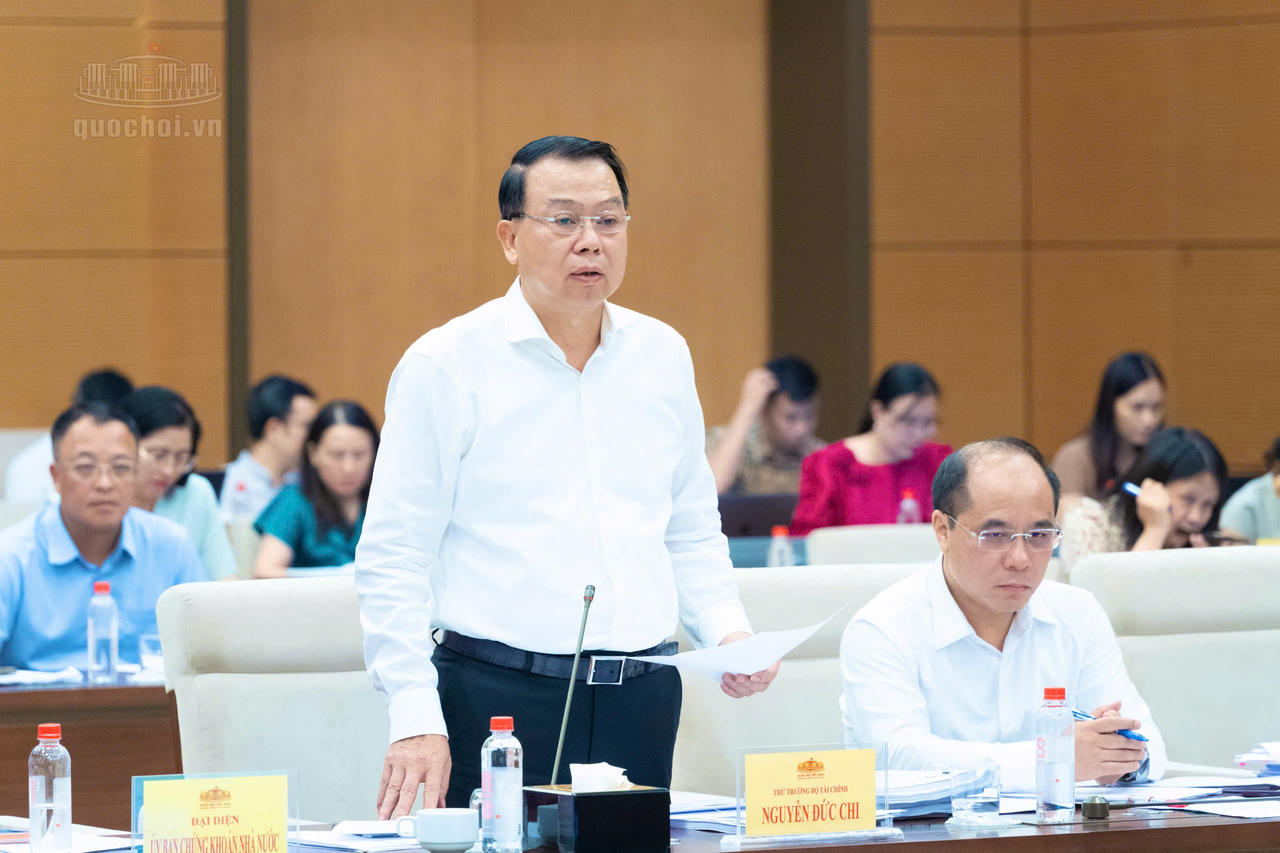 Thứ trưởng Bộ Tài chính Nguyễn Đức Chi phát biểu