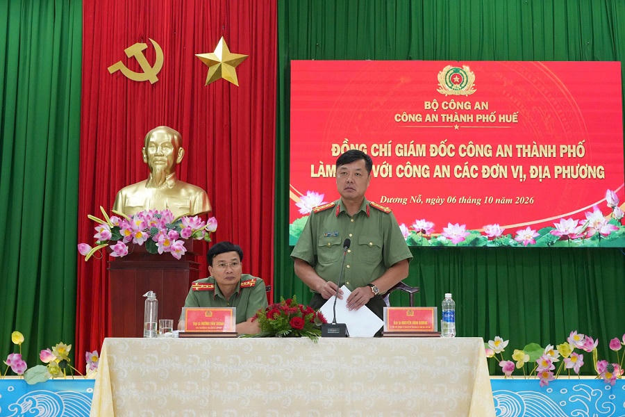 Giám đốc Công an TP Huế yêu cầu chủ động nắm chắc tình hình, giải quyết vụ việc từ cơ sở
