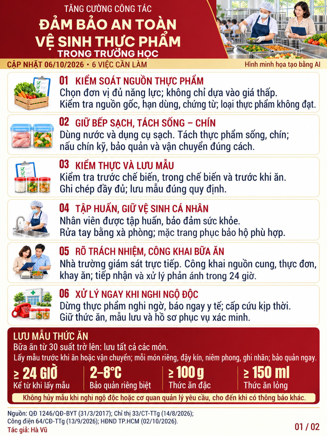 Kiểm soát an toàn suất ăn học đường: Không thể lơ là!