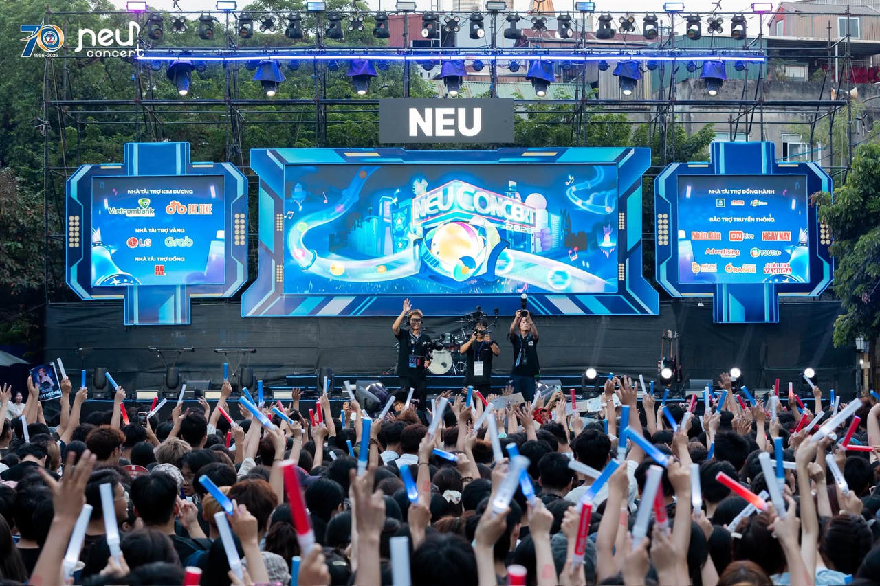 Đêm nhạc bùng nổ NEU Concert 2026: Dấu mốc chói lọi trong chuỗi hoạt động kỷ niệm 70 thành lập Đại học Kinh tế Quốc dân
