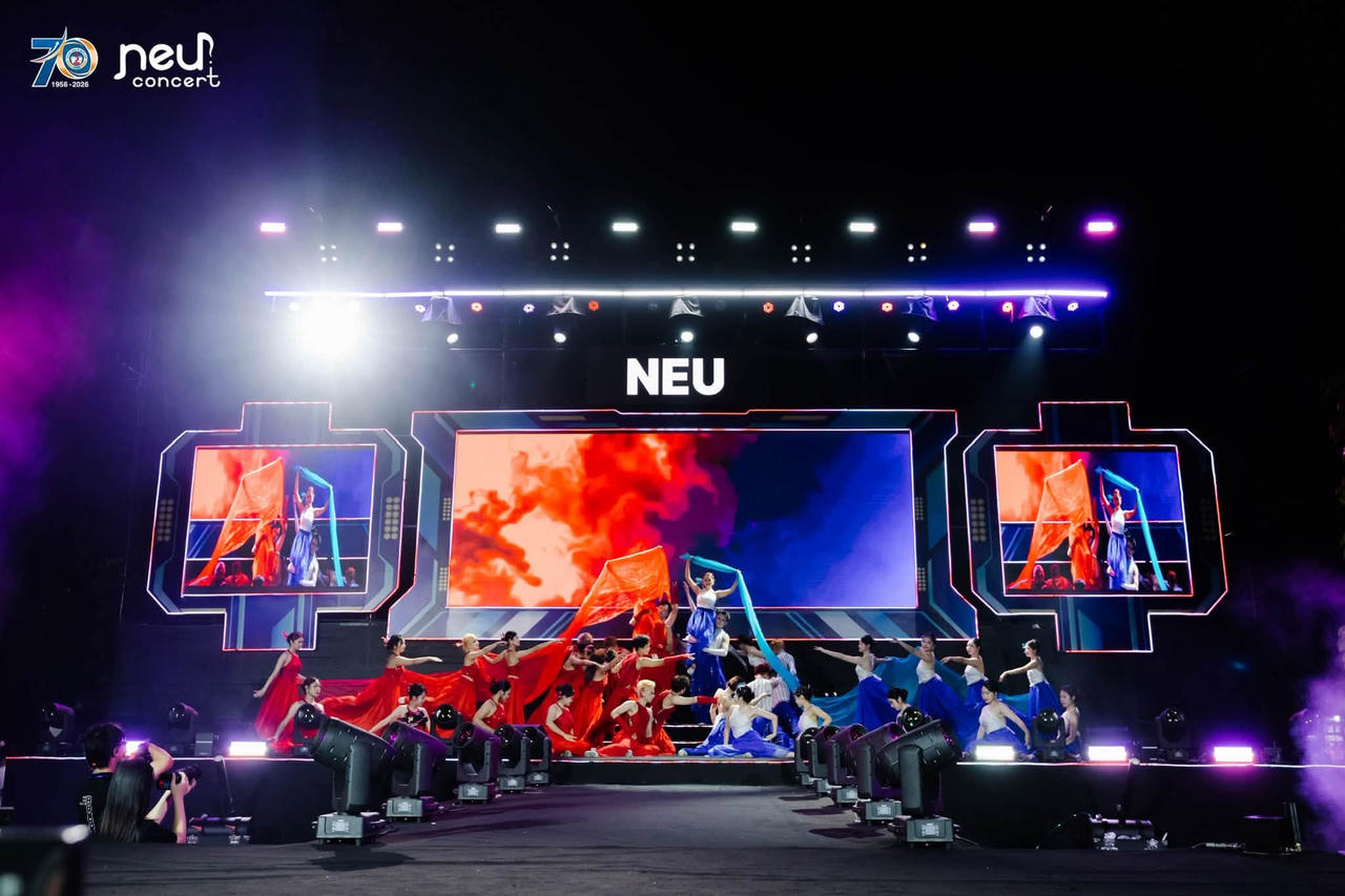 Đêm nhạc bùng nổ NEU Concert 2026: Dấu mốc chói lọi trong chuỗi hoạt động kỷ niệm 70 thành lập Đại học Kinh tế Quốc dân