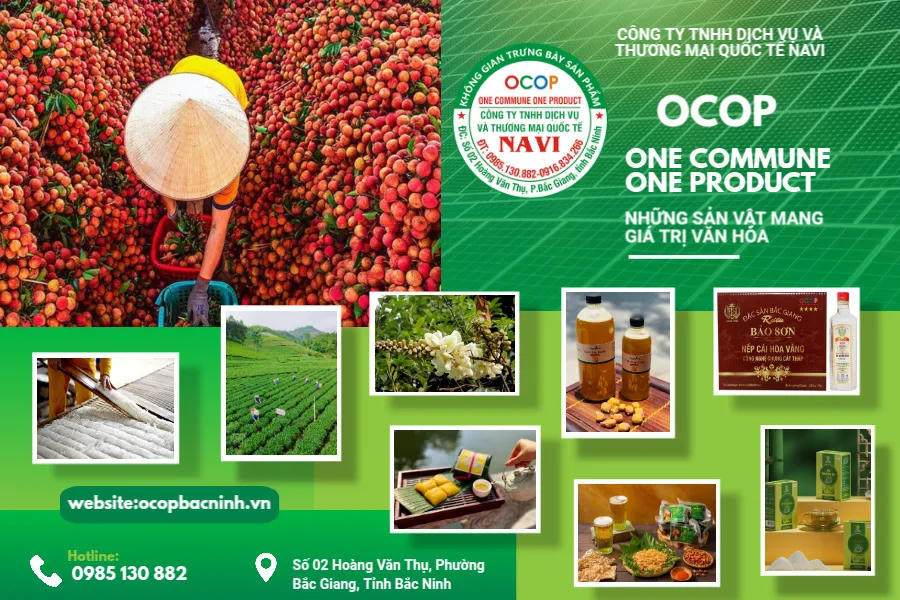 Sản phẩm OCOP thành phố Bắc Ninh. (Ảnh: N.H)