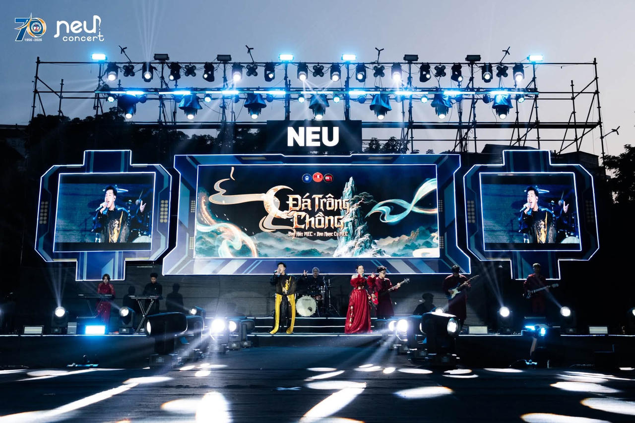 Đêm nhạc bùng nổ NEU Concert 2026: Dấu mốc chói lọi trong chuỗi hoạt động kỷ niệm 70 thành lập Đại học Kinh tế Quốc dân