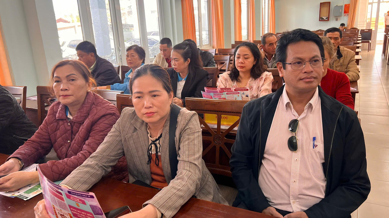 Các học viên tham gia tập huấn. Ảnh Đ.T.
