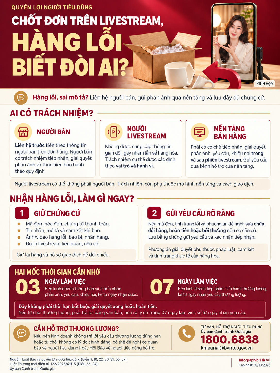 Chốt đơn trên livestream, hàng lỗi biết đòi ai?