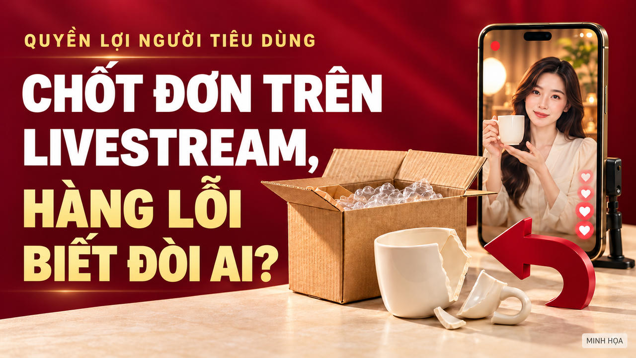 Chốt đơn trên livestream, hàng lỗi biết đòi ai?