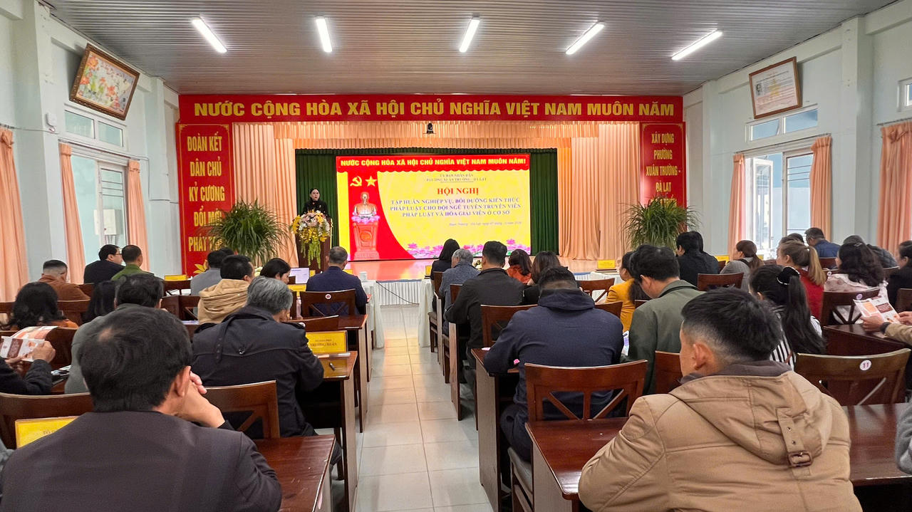 Phường Xuân Trường – Đà Lạt bồi dưỡng nghiệp vụ cho tuyên truyền viên pháp luật và hòa giải viên cơ sở