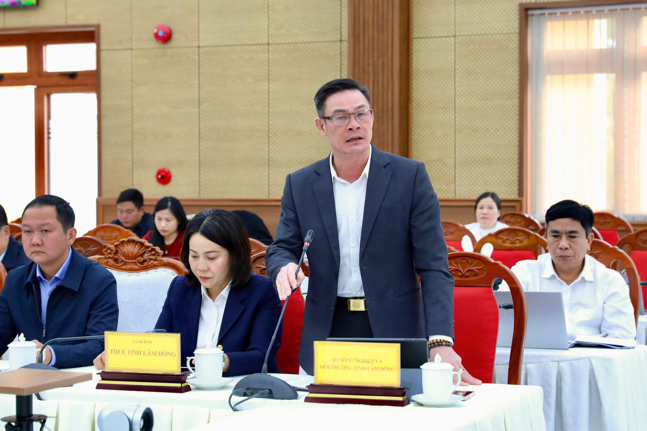 Ông Vũ Đình Cường – Phó Giám đốc Sở Nông nghiệp và Môi trường tỉnh Lâm Đồng thông tin tình hình thiệt hại do thiên tai. Ảnh T.L.