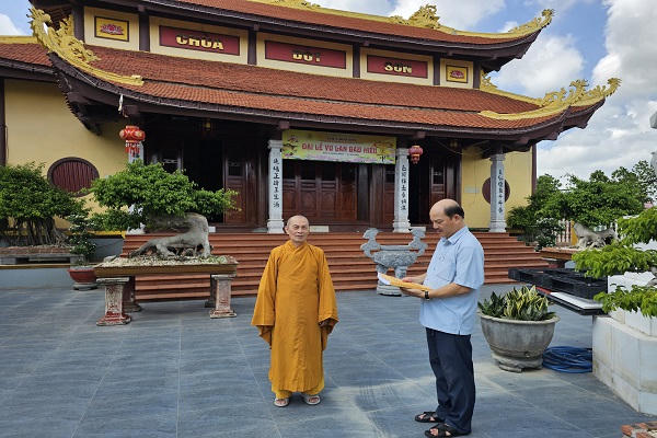 Đại Đức Thích Trúc Đại Nghĩa – Đương gia quản lý chùa Đót Sơn chia sẻ cùng phóng viên.