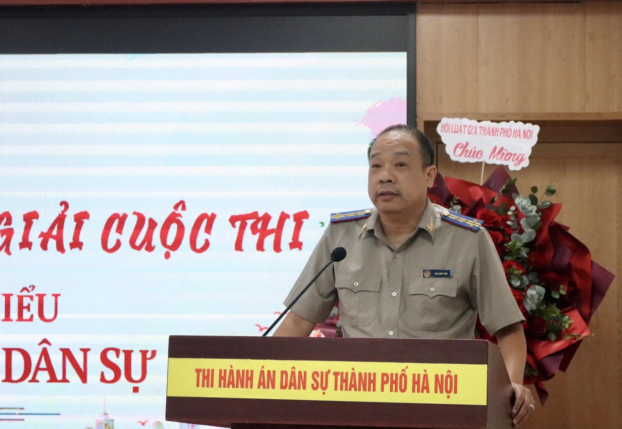 Phó Trưởng THADS Hà Nội Trần Quốc Thái phát biểu