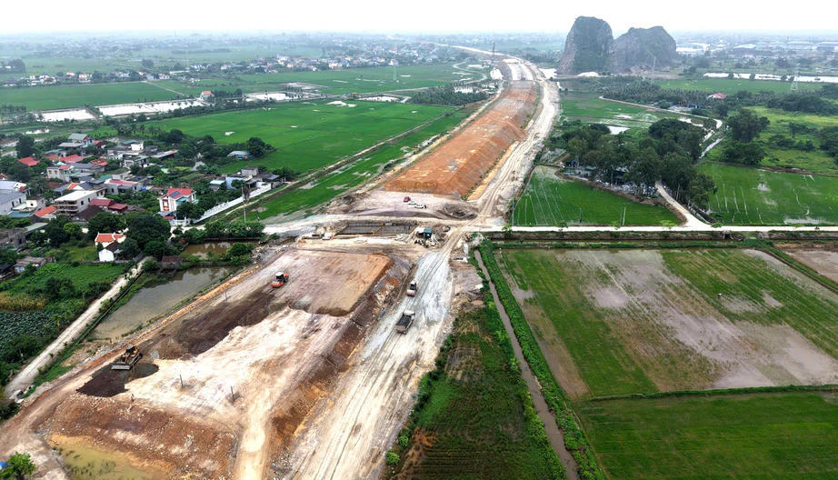 Đường cao tốc Ninh Bình - Hải Phòng. (Ảnh Tiến Anh)