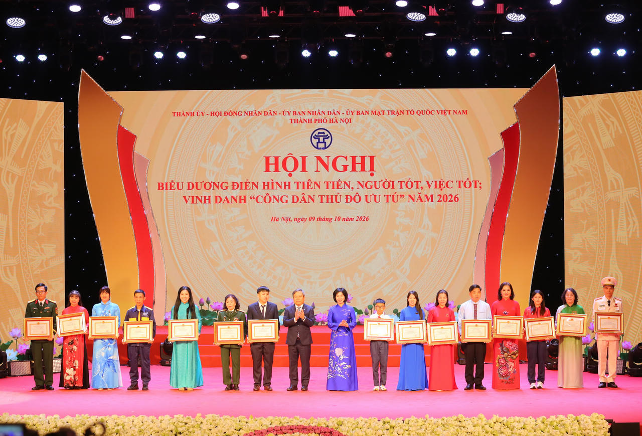 Hội nghị biểu dương “Người tốt, việc tốt”, vinh danh “Công dân Thủ đô ưu tú” năm 2026.
