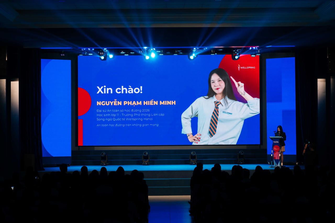 Đại sứ An toàn số học đường Nguyễn Phạm Hiền Minh. Ảnh: BTC