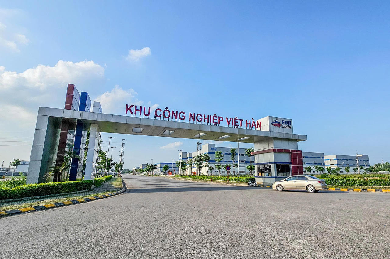 Khu công nghiệp Việt Hàn trên địa bàn thành phố Bắc Ninh. (Ảnh: N.H)