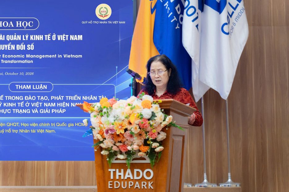 PGS.TS. Nguyễn Thị Quế, nguyên Viện trưởng Viện Quan hệ Quốc tế, Học viện Chính trị quốc gia Hồ Chí Minh. Ảnh: BTC