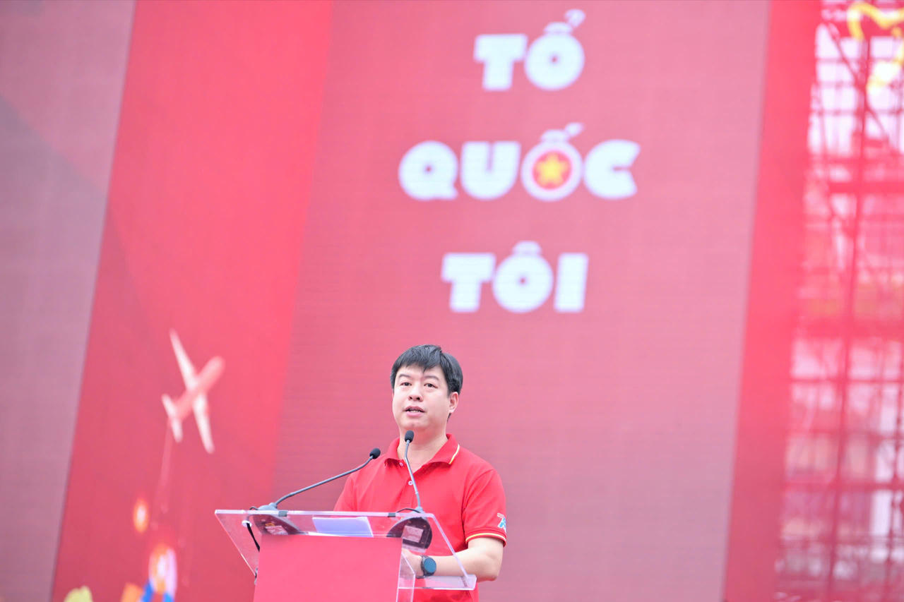 Ông Lê Hải Long, Phó Chủ tịch Thường trực Trung ương Hội LHTN Việt Nam phát biểu tại chương trình. (Ảnh: Đ.H)