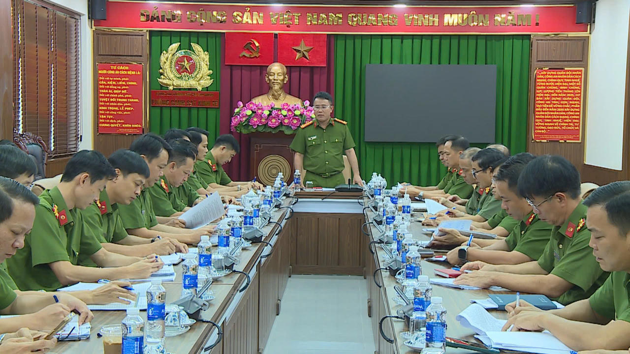 Công an TP HCM họp án. Ảnh: Công an cung cấp