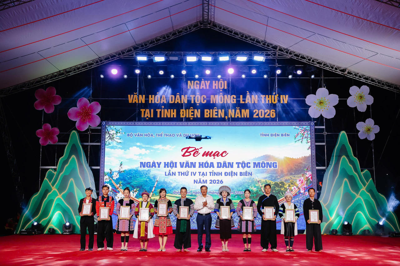 Bế mạc Ngày hội Văn hóa dân tộc Mông lần thứ IV, năm 2026 (Ảnh: CTV).