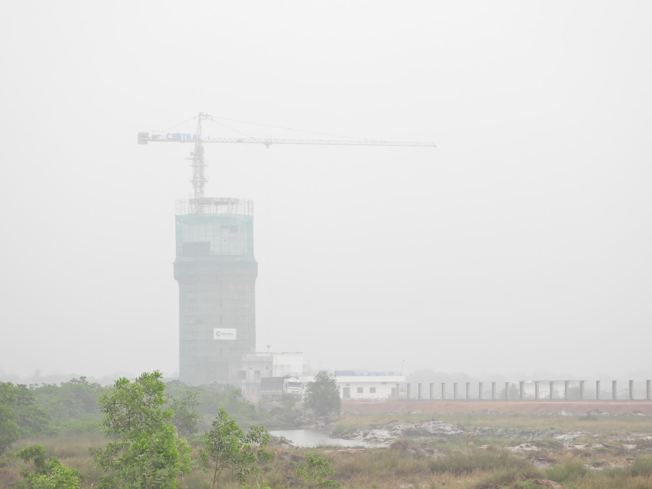 Đài kiểm soát không lưu tại dự án Cảng hàng không Quảng Trị đang được khẩn trương hoàn thiện, phục vụ mục tiêu đưa sân bay vào khai thác thương mại từ tháng 3/2027. (Ảnh: Minh Phương)
