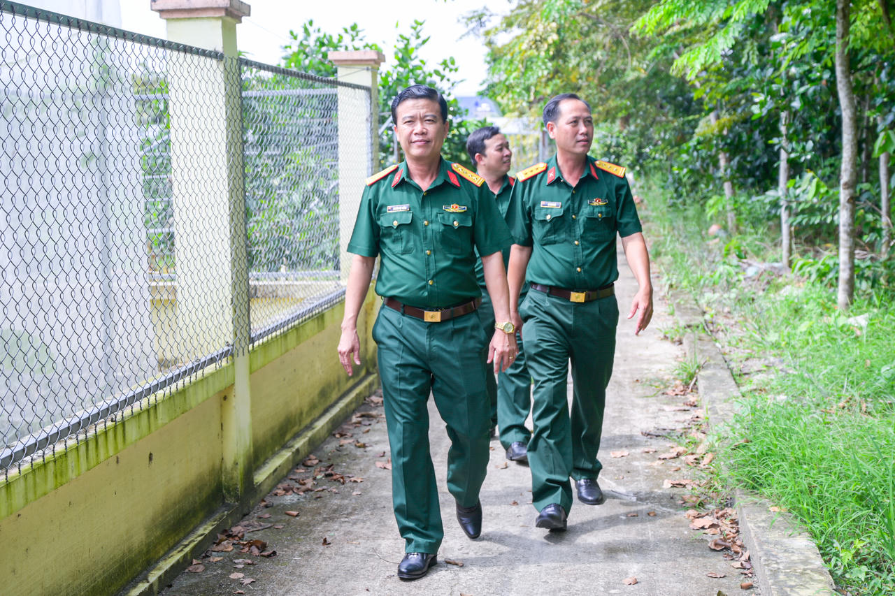 Bộ CHQS tỉnh An Giang kiểm tra công tác quân sự, quốc phòng tại các xã 